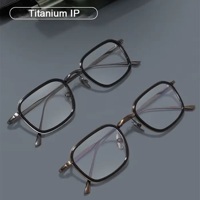 Réplique de marque de luxe japonaise en titane pur + anneau en acétate, monture de lunettes d'affair