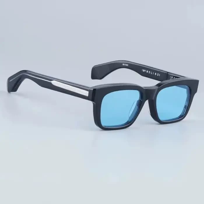 JMM Molino – lunettes de soleil rectangulaires en acétate pour hommes, avec rivets Uv400, Vintage, m