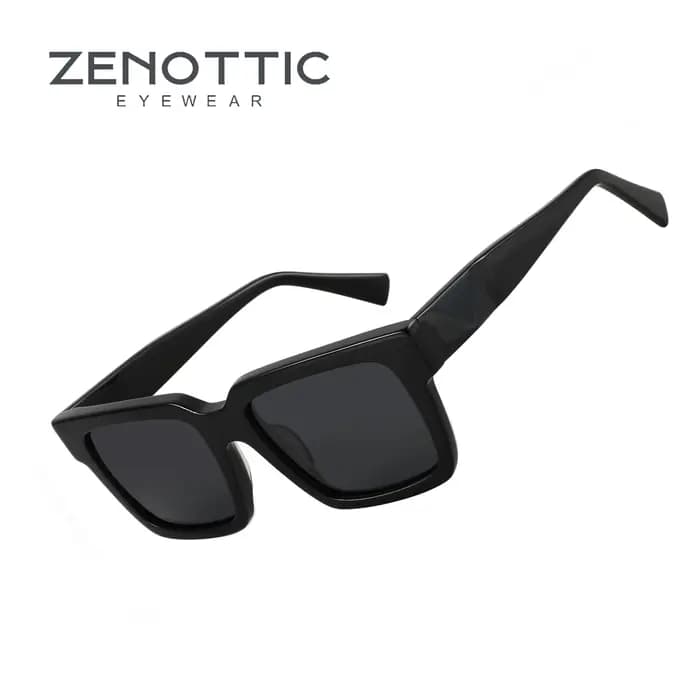 ZENOTTIC 2026 Lunettes de soleil polarisées carrées rétro unisexes, style vintage tendance, protecti