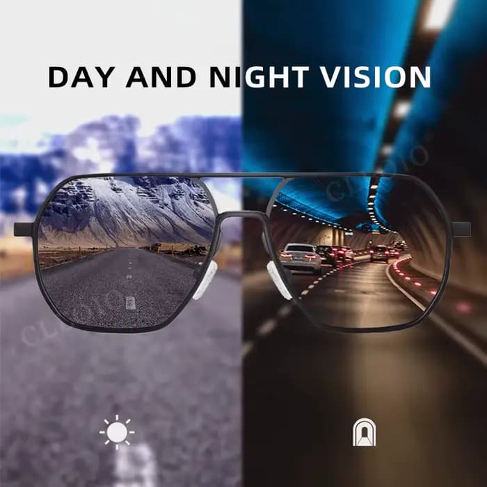 CLLOIO – lunettes de soleil photochromiques en aluminium pour hommes et femmes, polarisées, Anti-ébl
