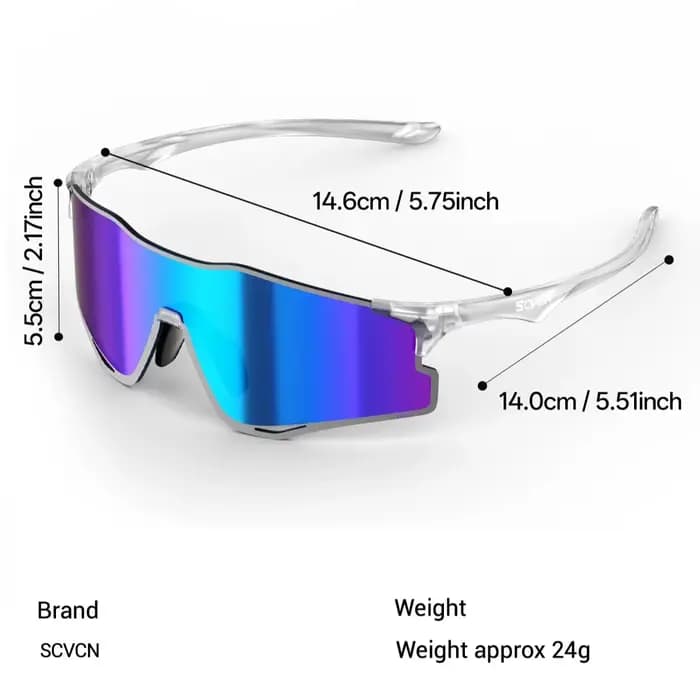 Lunettes de soleil de course légères SCVCN pour hommes, lunettes de cyclisme photochromiques UV400,