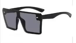 Lunettes de soleil carrées respirantes noires en plastique pour hommes et femmes, lunettes de soleil