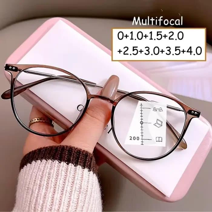 Lunettes multifocales de luxe pour hommes et femmes, unisexe, Anti-lumière bleue, lunettes de lectur