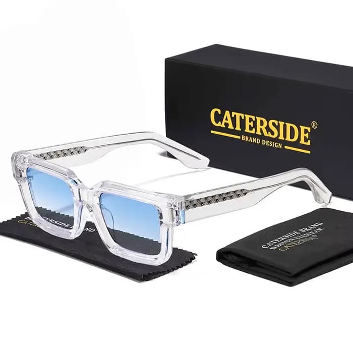 CATERSIDE nouvelle mode Punk hommes lunettes de soleil carrées marque Design petit cadre lunettes de