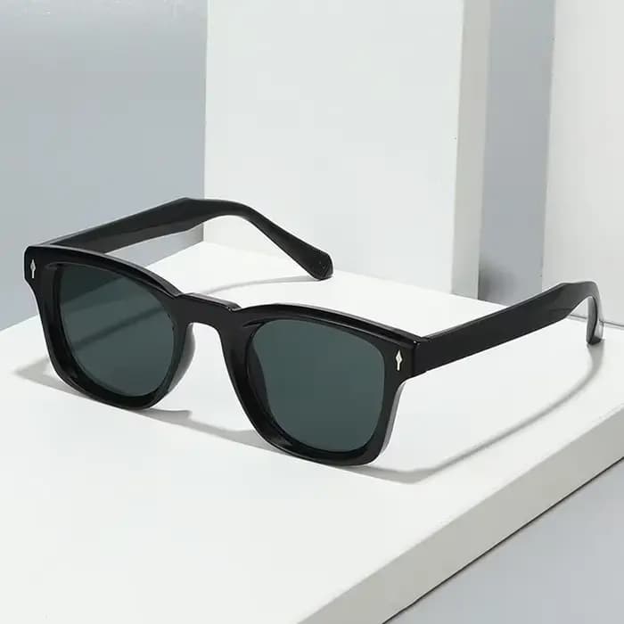 JNPCXI rétro Rivets carré lunettes de soleil femmes mode dégradé nuances UV400 hommes vert noir lune
