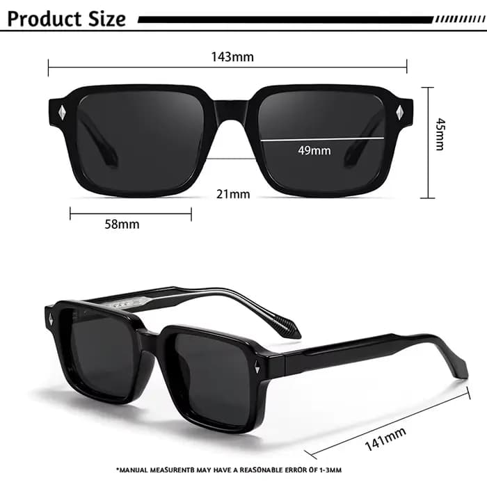 CATERSIDE mode hommes lunettes de soleil carrées marque Design branches conseils lunettes de soleil