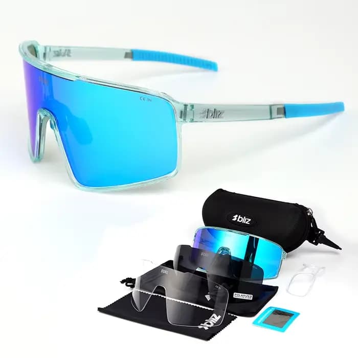 B BLIZ Nouvelles lunettes de soleil polarisées à 3 verres UV400 pour le cyclisme, lunettes de sport