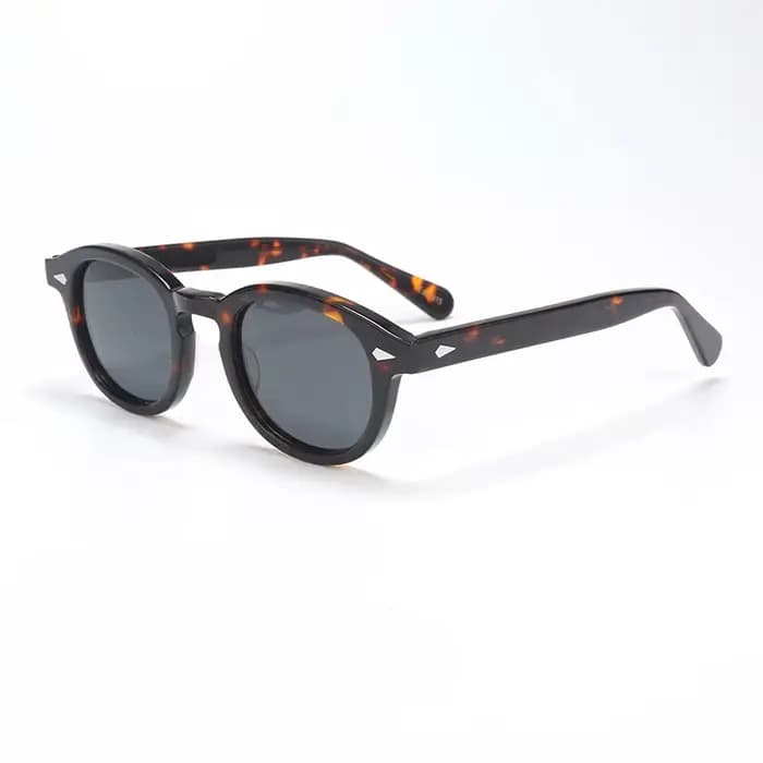 Lunettes de soleil polarisées pour hommes et femmes, style Johnny Depp Lemtosh, monture vintage en a
