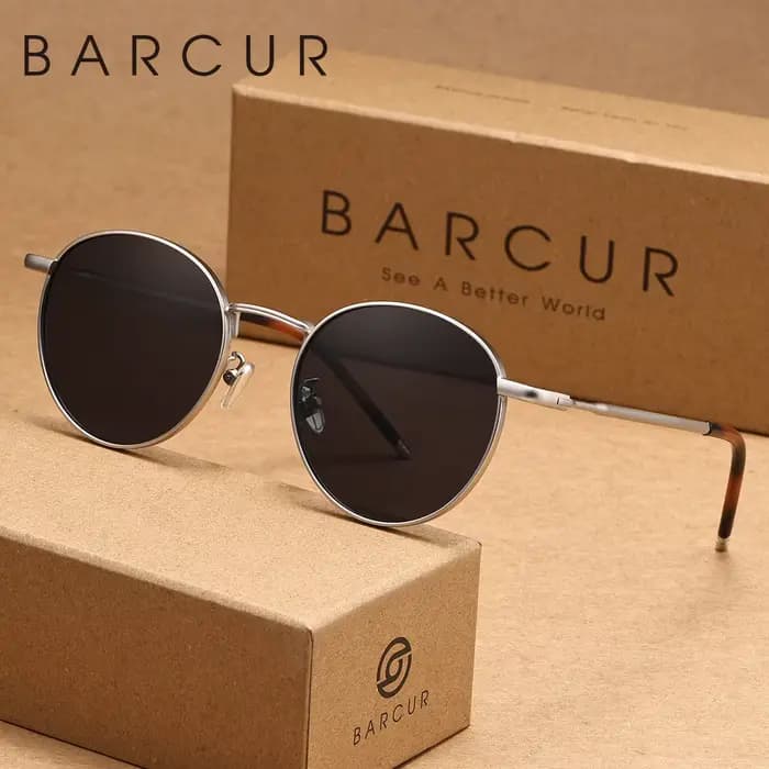 Lunettes de soleil polarisées BARCUR, fabriquées en acier inoxydable, lunettes de soleil légères pou