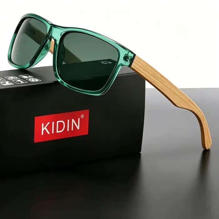 Lunettes de soleil en bambou écologiques pour un style de vie en plein air, polarisées UV400, décont