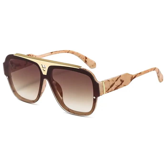 Lunettes de soleil carrées à grand cadre vintage pour femmes et hommes, lunettes de soleil de voyage