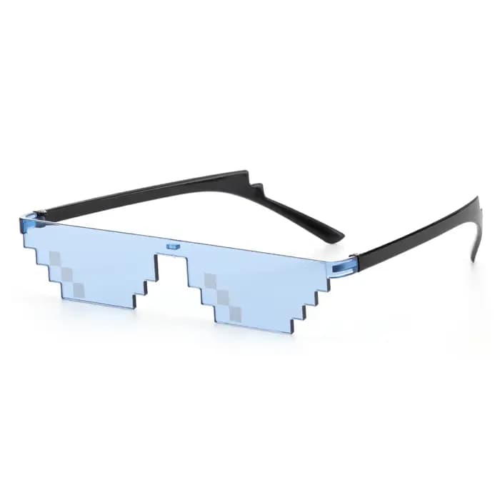 ThDPLife-Lunettes de Soleil Mosaïque Amusantes, Pixel Black, Retro Gamer Robot, ixd'Anniversaire, Co
