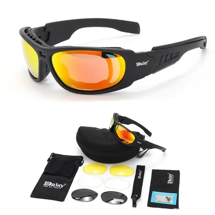 Destroy AndrC6-Lunettes de soleil polarisées militaires pour hommes, pare-balles, airsoft, lunettes