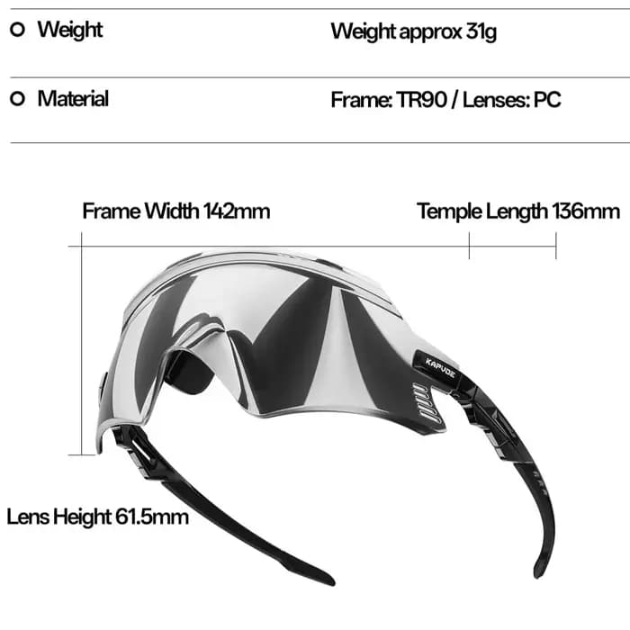 Lunettes de soleil sportives Kapvoe pour hommes, femmes et jeunes, pour baseball, cyclisme, course à