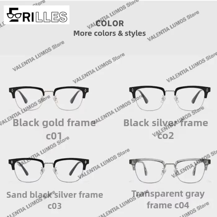 Lunettes à monture TR surdimensionnées à la mode pour hommes, blocage de la lumière bleue, design d'