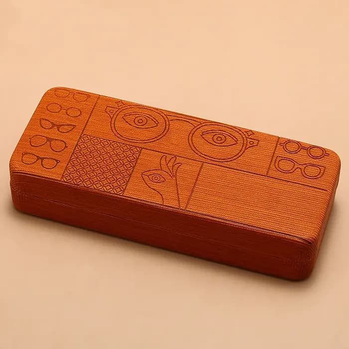 Étui à lunettes à motif géométrique, 1 pièce, porte-lunettes carré élégant et Portable avec motifs e