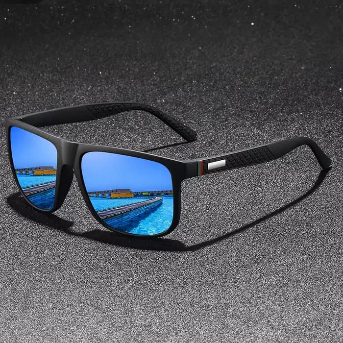 Lunettes de soleil de conduite de plein air tendance, monture carrée populaire, lunettes de soleil c