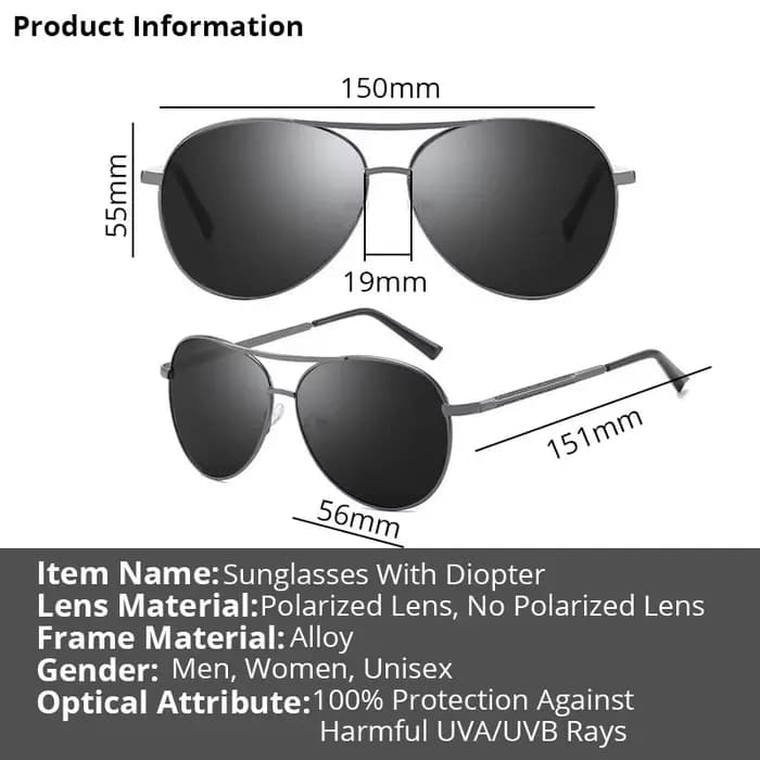 Lunettes de soleil de myopie dioptriques polarisées pour hommes et femmes, lunettes de soleil ovales