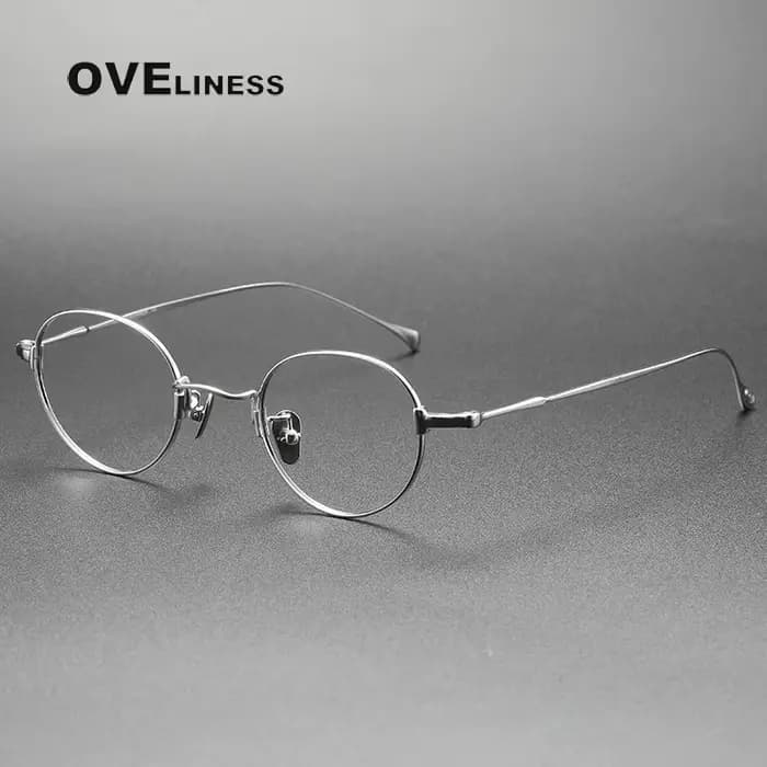 Monture de lunettes en titane pur hommes femmes Vintage rond marque Design montures de lunettes nouv