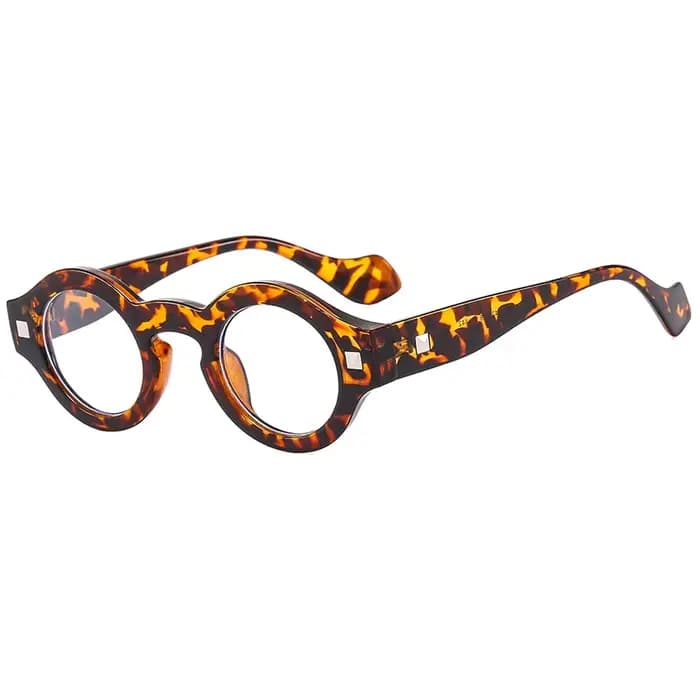Lunettes de soleil rétro turquoise à monture ronde pour hommes, lunettes carillon, bord large person