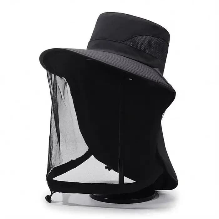 Chapeau de soleil avec moustiquaire pour hommes et femmes, protection UV, chapeau bob à large bord a