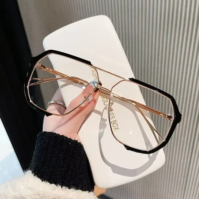 Lunettes de soleil surdimensionnées pour femmes et hommes, une pièce Unique, à la mode, UV400, Punk,