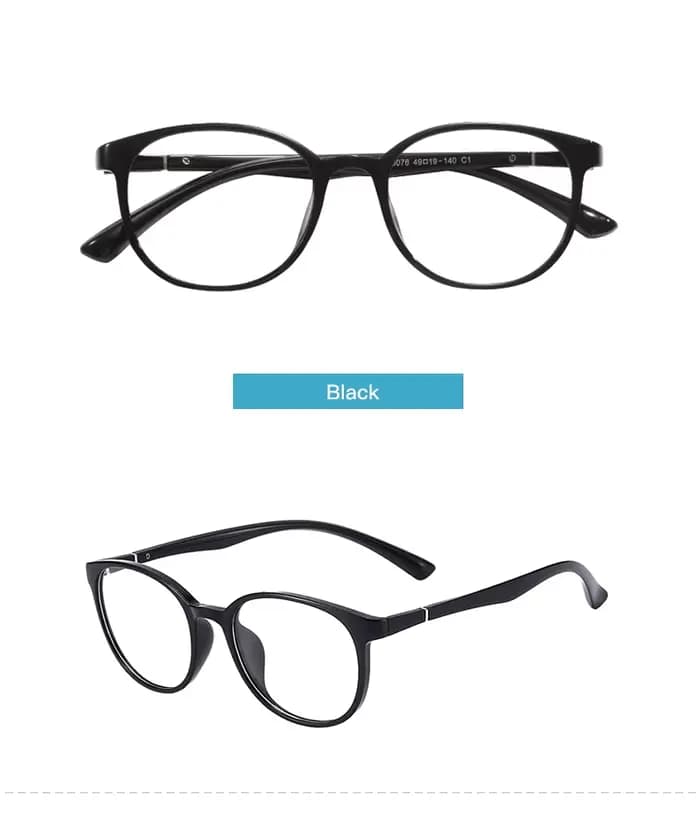 TR90 hommes femmes rond en plastique pleine jante lunettes Transparent élégant carré montures de lun