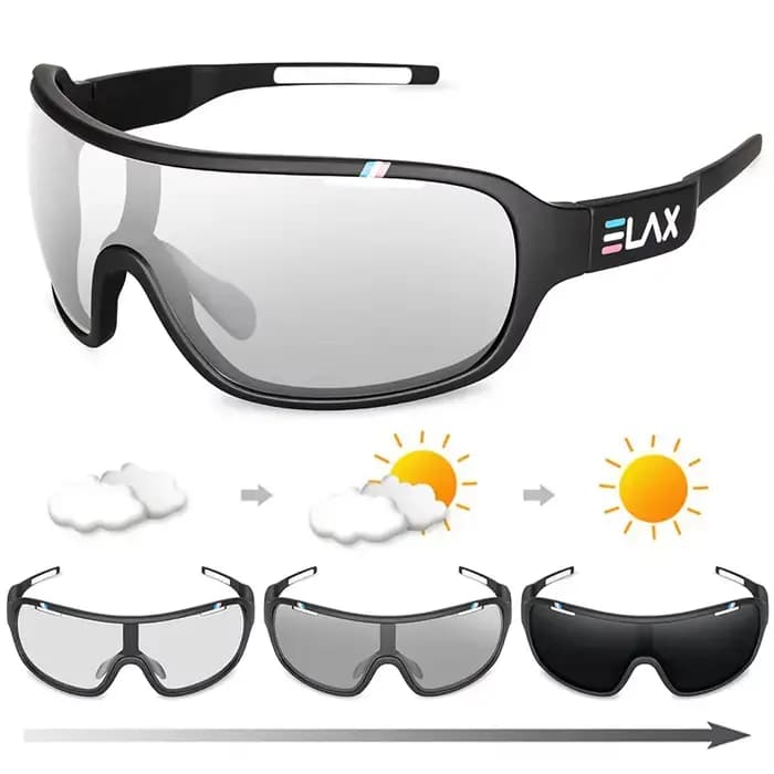ELAX flambant neuf hommes femmes vtt photochromique lunettes de cyclisme lunettes de vélo nouveau vé