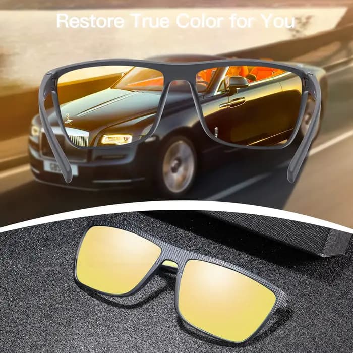 ZENOTTIC-Lunettes de soleil polarisées rétro pour hommes, monture TR90 légère, protection UV400, lun