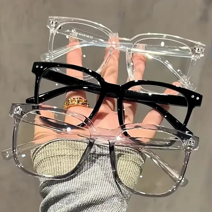 3 paires de lunettes de mode universelles, lunettes à monture carrée, style campus à la mode, montur