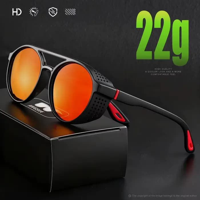 Lunettes de soleil Steampunk Lunettes de soleil de sport polarisées pour hommes et femmes; Lunettes