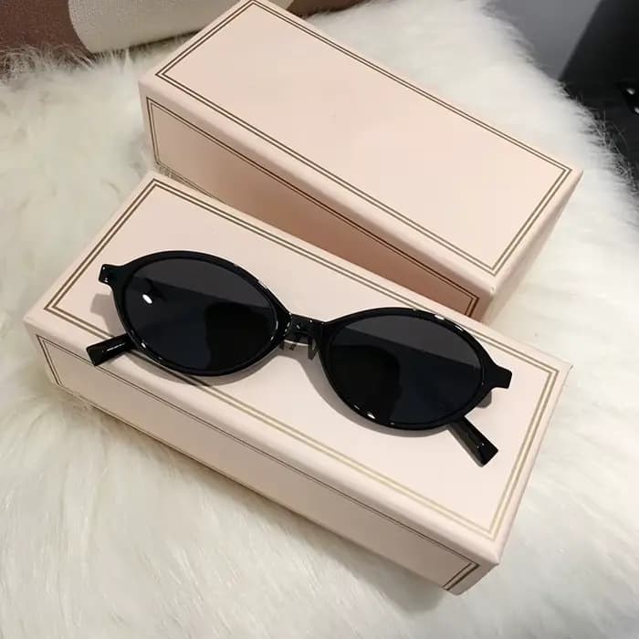 Lunettes de soleil ovales à la mode pour femmes, marque de styliste des années 90, monture en écaill