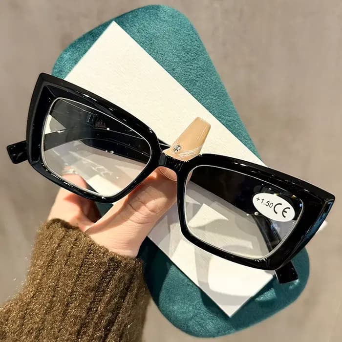 Petites lunettes de lecture carrées à la mode, jambe léopard, verres transparents, presbytie, blocag
