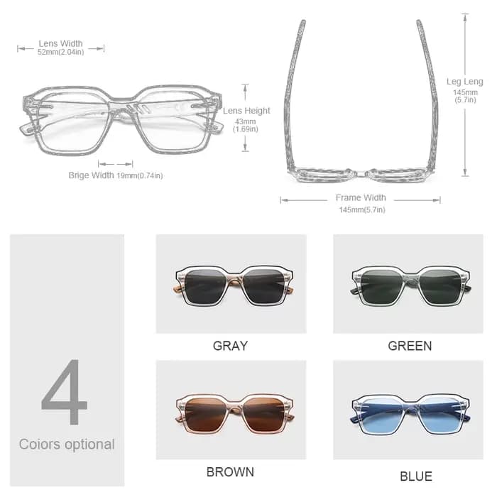 Oi bois lunettes de soleil femmes concepteur de mode lunettes de soleil polarisées hommes marque de