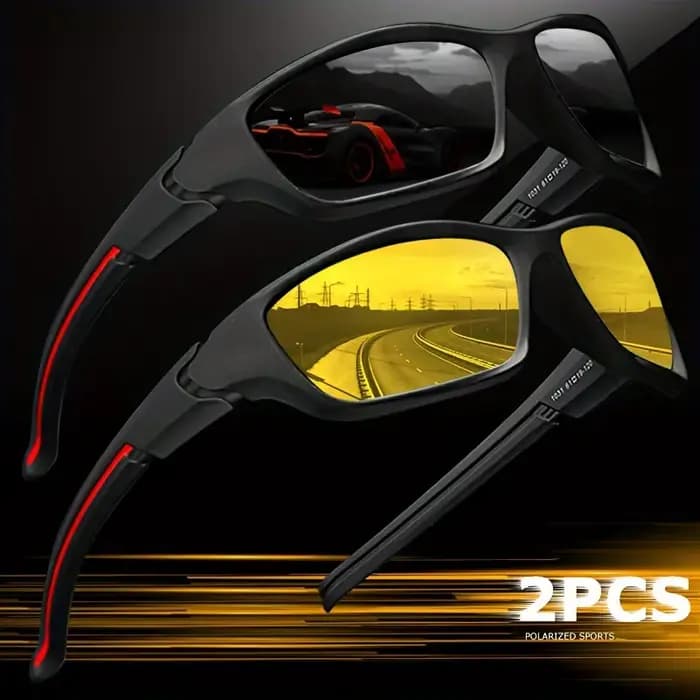 2/3 pièces nouvelles lunettes de soleil polarisées pour hommes en plein air mode sport pêche cyclism