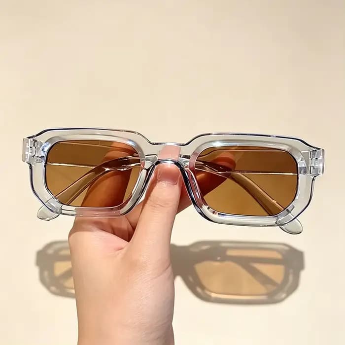 Lot de 6 Lunettes de Soleil Vintage Rectangulaires pour Femme, Style Rétro Tendance, Design de Marqu