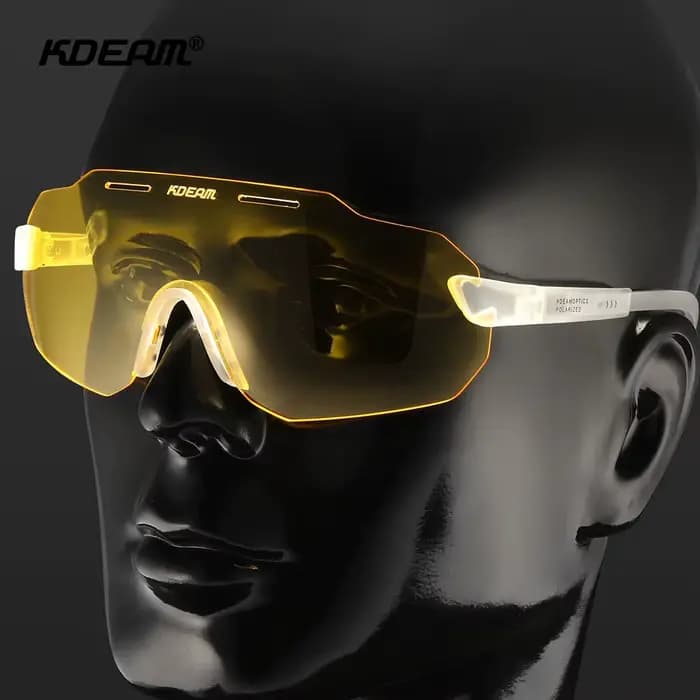 KDEAM-Lunettes de soleil polarisées photochromiques ultra légères pour hommes, lunettes de cyclisme