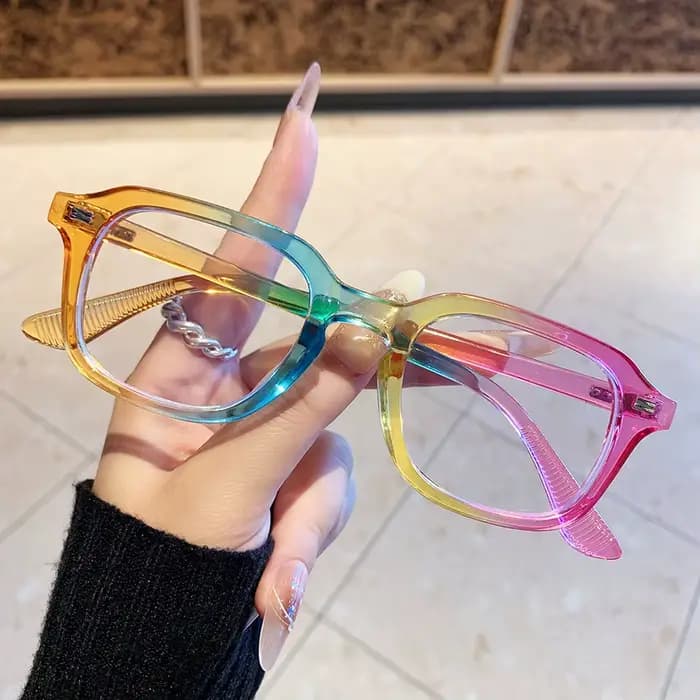 Lunettes unies pour femmes, nouvelle monture carrée exquise, couleur arc-en-ciel, Design de Niche, d