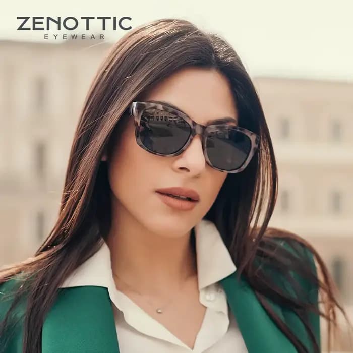 ZENOTTIC papillon femmes surdimensionné lunettes de soleil polarisées Vintage nuances Protection UV