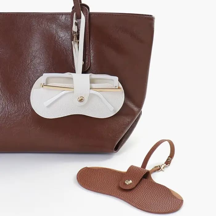 Étui à lunettes magnétique-support de pochette pour lunettes de soleil en cuir mince-organisateur de
