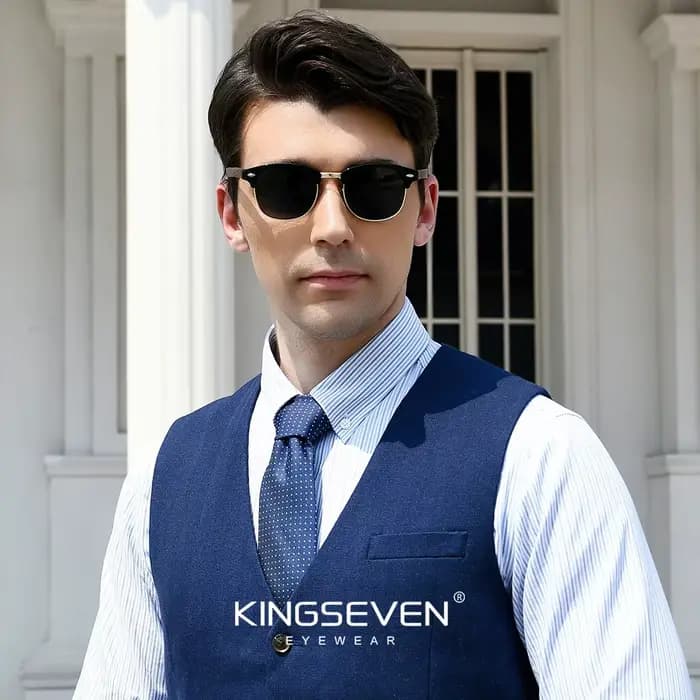 KINGSEVEN – lunettes de soleil polarisées en bois de noyer noir pour hommes et femmes, faites à la m