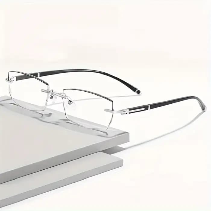 Lunettes plates sans monture à la mode pour hommes avec verres transparents, un excellent cadeau et