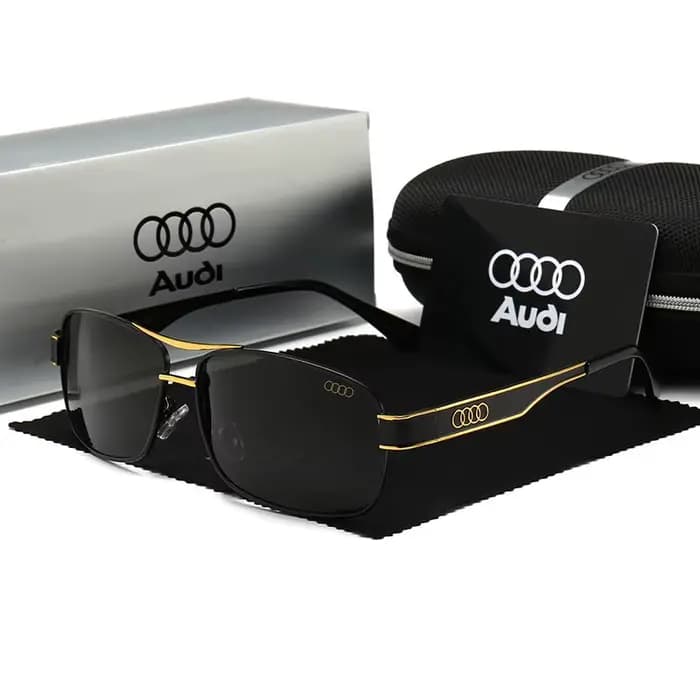Audi UV400 lunettes de soleil rectangulaires polarisées lunettes pour hommes femmes conduite moto lu