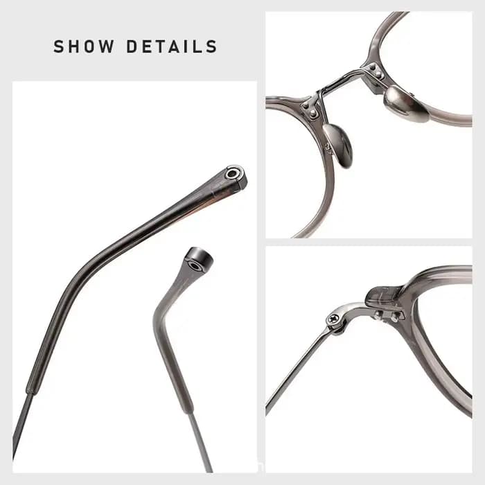 Lunettes rétro à monture ovale ultralégère, montures en acétate de titane pur, lunettes de styliste