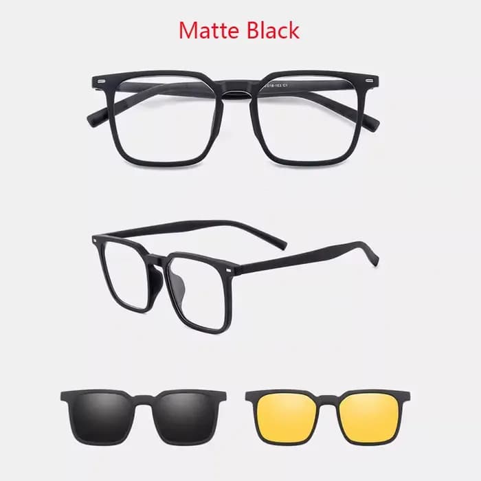 Haute qualité 160mm grande taille lunettes cadre 3 en 1 pince magnétique sur lunettes lunettes de so