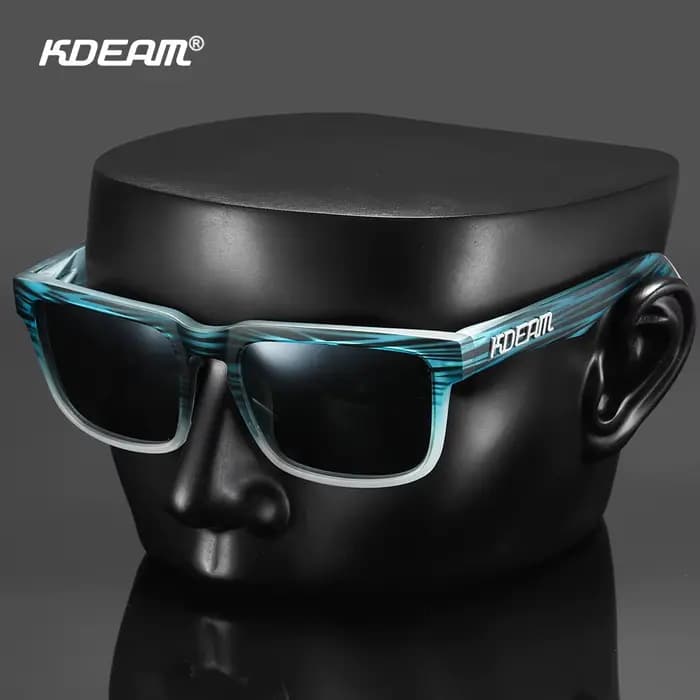 KDEAM-Lunettes de soleil polarisées pour hommes, verres de protection UV400, tout noir, conduite, pê