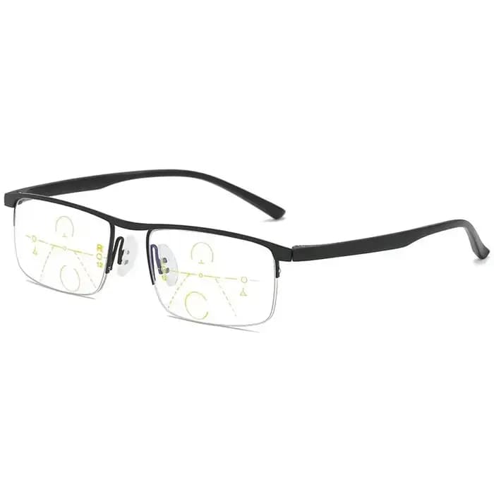 Lunettes de lecture multifocales progressives pour femmes et hommes, Anti-lumière bleue, demi-montur