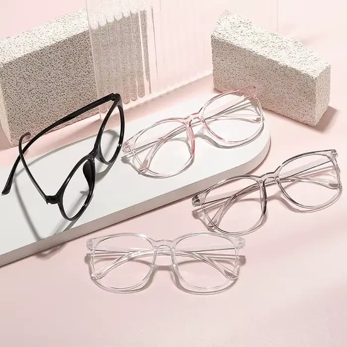 Lunettes d'ordinateur transparentes à grande monture pour femmes, rondes, Anti-lumière bleue, optiqu