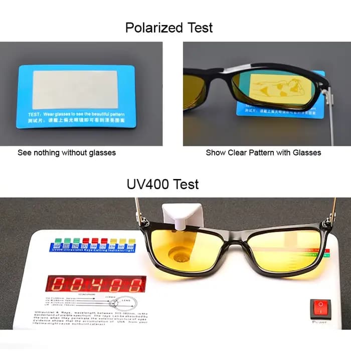 AOWEAR HD lunettes de Vision nocturne polarisées pour femmes carré jaune lunettes de conduite de nui