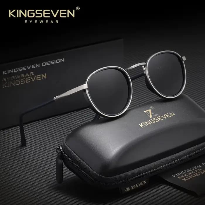 KINGSEVEN – lunettes de soleil polarisées UV400, monture ronde, style Vintage, pour hommes et femmes
